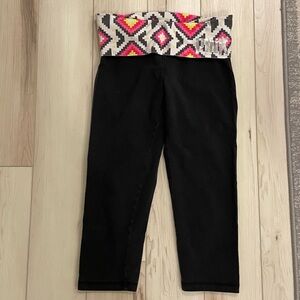 PINK Victoria’s Secret Foldover Waist Yoga Crop Pants